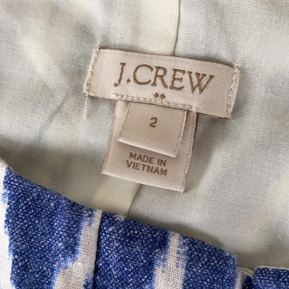 J. Crew Blue & White‎ Ikat Romper Size 2